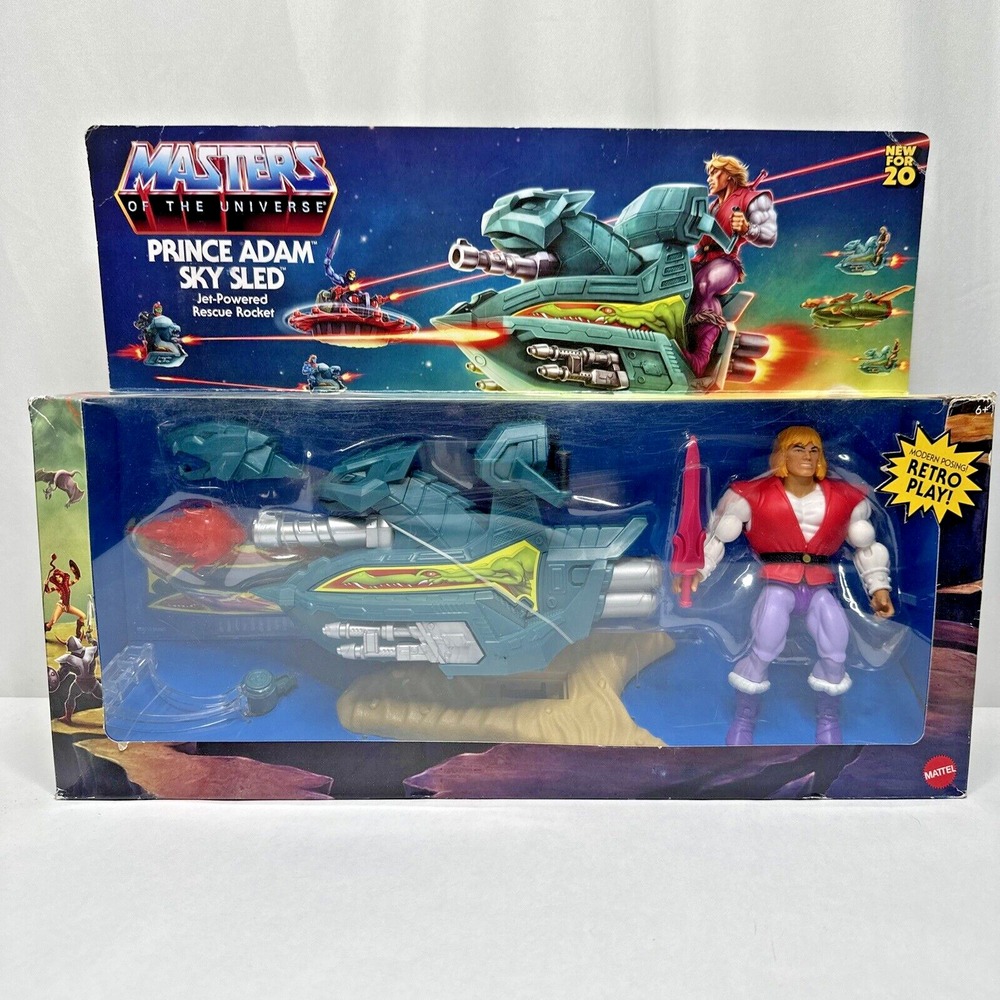 HE MAN 2020 Masters of the Universe MOTU Prince Adam Sky Sled Retro New in Box
